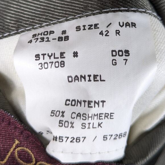 Jos A Bank Daniel 42R Blazer Cashmere Silk Blend Men 2 Button Brown Sport Coat - Picture 4 of 5